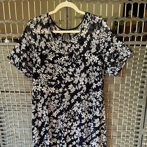 Floral Lace Career Dress-Plus Size